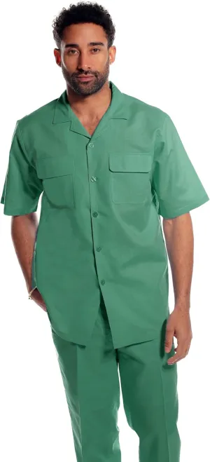 STACY ADAMS Men's Linen Shirt Pant Set