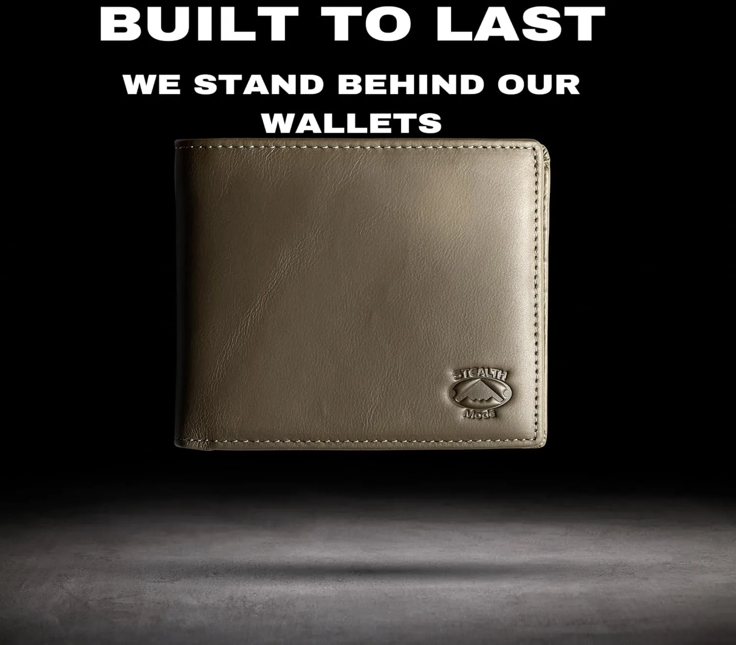 Stealth Mode Leather Bifold Wallet for Men With ID Window and RFID Blocking