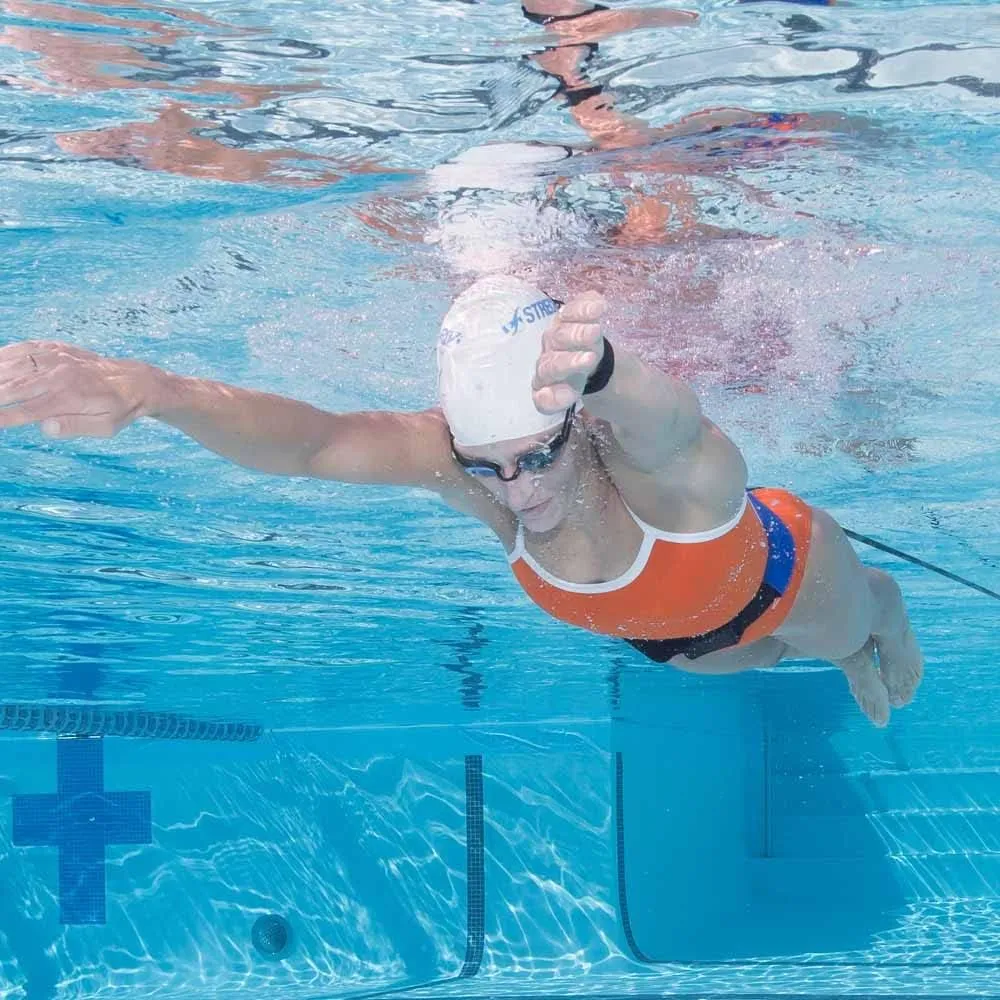 StretchCordz Long Belt Slider Swim Resistance Belt - Improve Strength, Stamina & Stroke Technique - 4 Levels