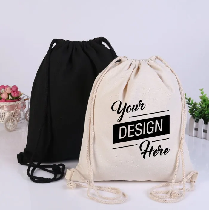 String Backpack in Natural Cotton,Cotton Backpacks,Custom Backpacks,Personalized Name Bag,Disney Accessories,Disney Drawstring Backpack