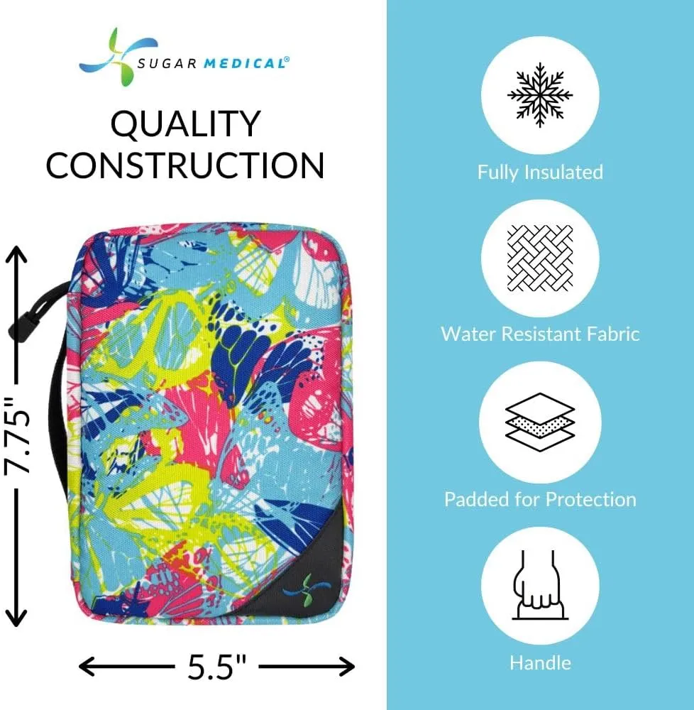 Sugar Medical Insulated Diabetes Organizer | Diabetes Supply Case | Diabetic Care Products | Diabetic Supplies Travel Case | Insulin Pen Case | Glucose Meter Case
