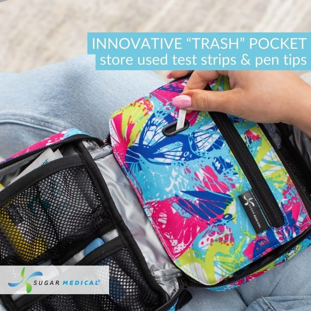 Sugar Medical Insulated Diabetes Organizer | Diabetes Supply Case | Diabetic Care Products | Diabetic Supplies Travel Case | Insulin Pen Case | Glucose Meter Case