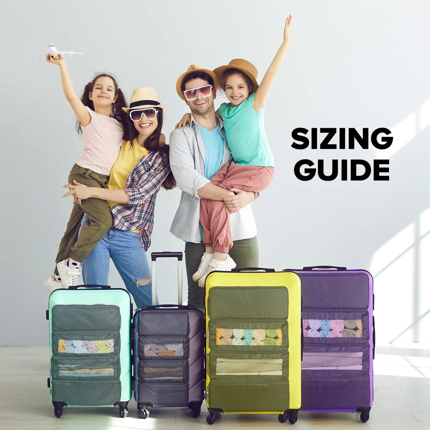 Suitcase Organizer, Travel Luggage Organizer Hanging Shelves Packing Cube Closet/Collapsible Portable Travel Organizer for Carry-on