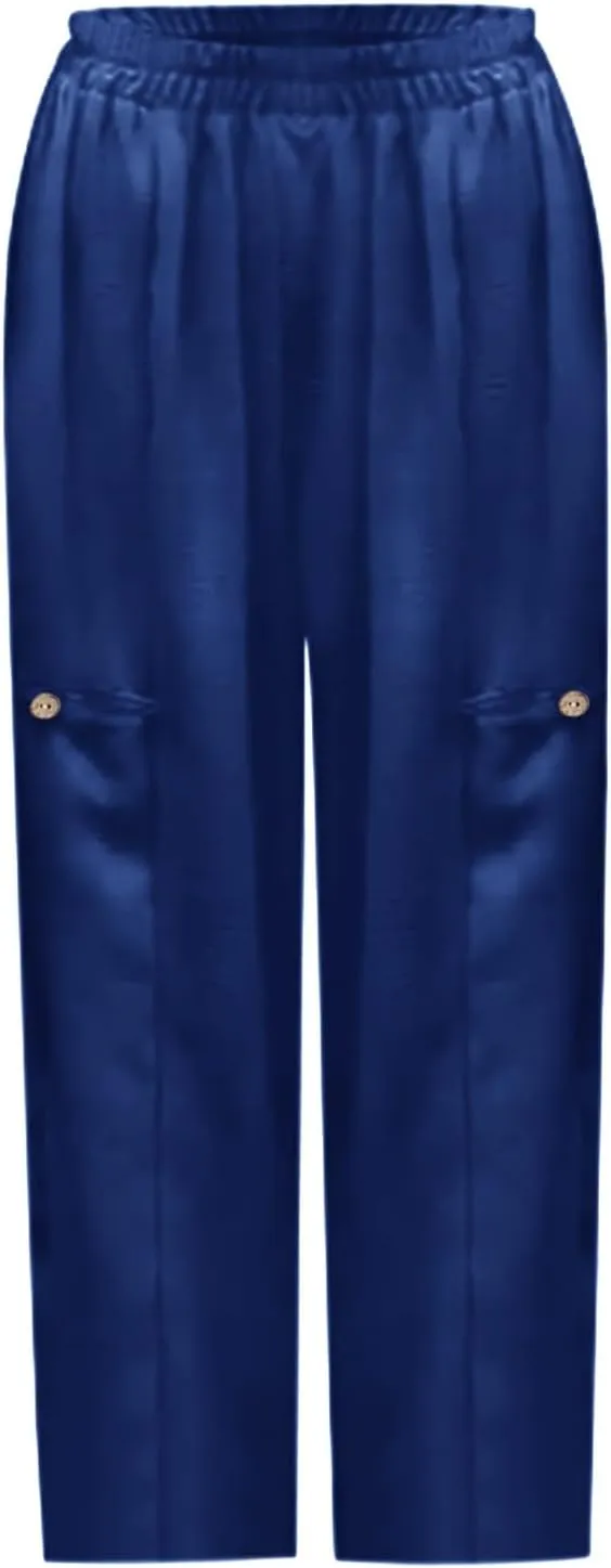 Summer Linen Pants for Women Color Pocket Baggy Casual Pants Pant