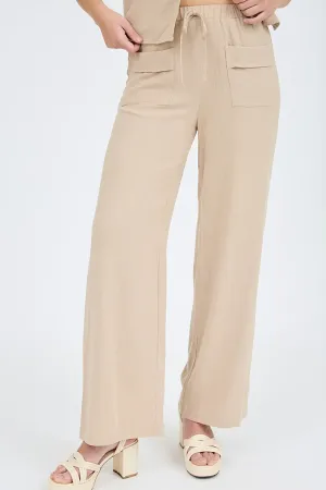 Summer Mirage Linen Drawstring Pants