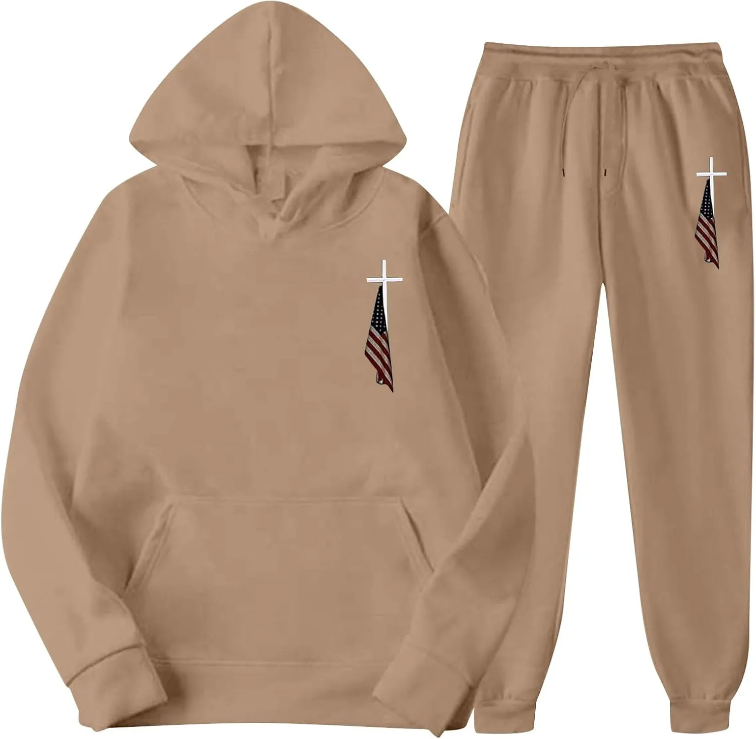 Sweat Suits for Men 2 Piece Hoodie Sweatsuit Sets Long Sleeve Hooded Sweatshirts and Sweatpants Sets Sports Suit