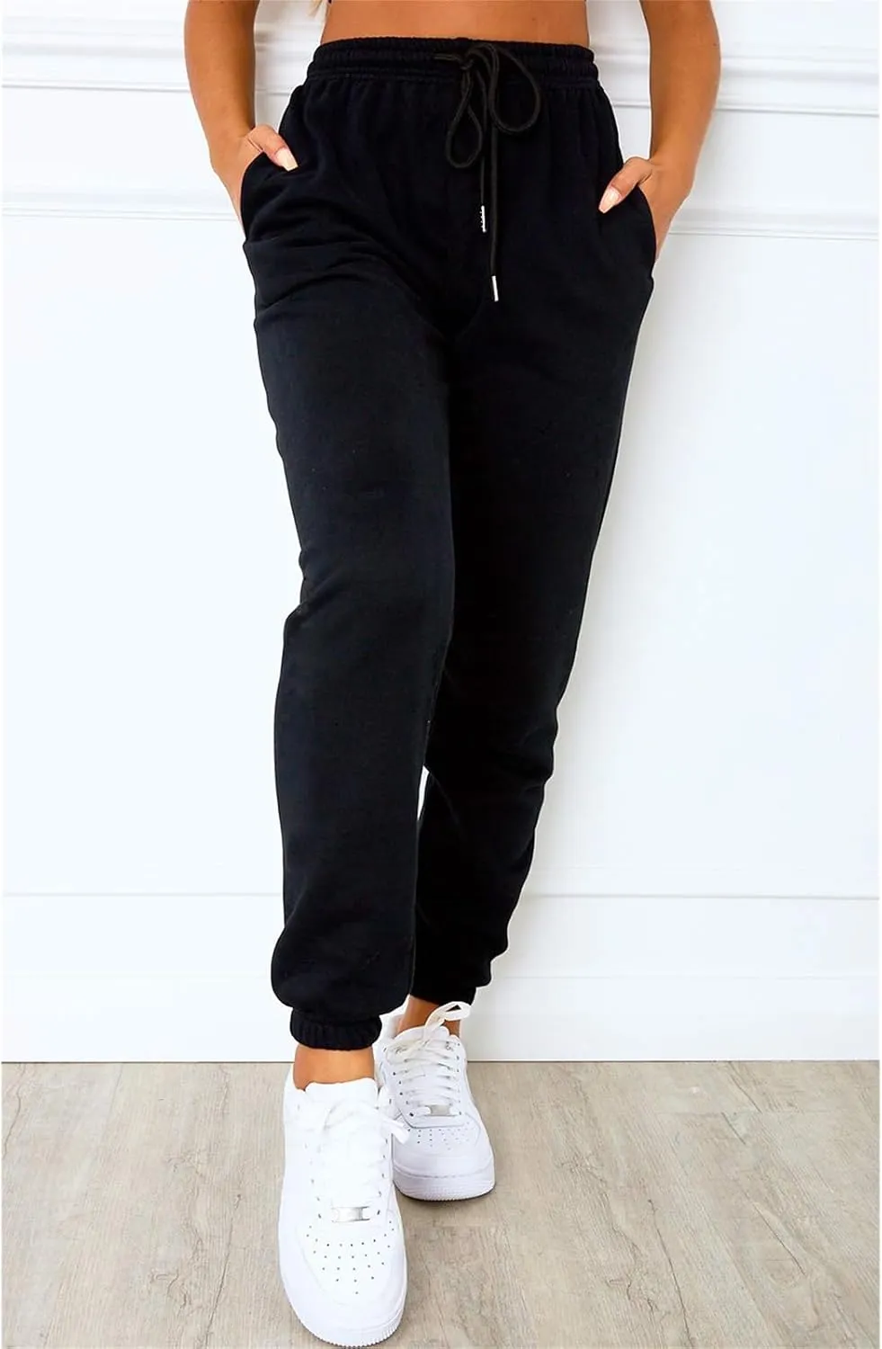 Sweatpants Women Casual High Waisted Athletic Pants Sport Workout Active Baggy Lounge Trousers Loose Tapered Trousers