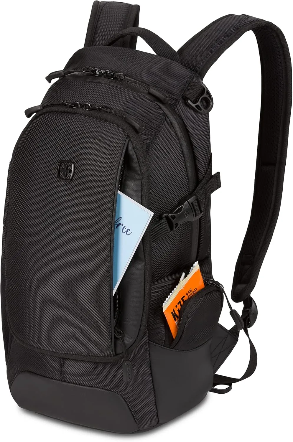 SwissGear 3598 Backpack Narrow Daypack, Black Ballistic, 18-Inch