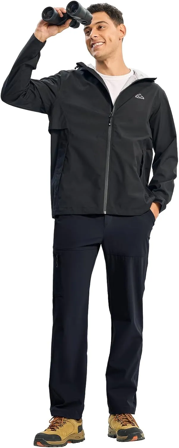 TBMPOY Men's Lightweight Hiking Pants Quick Dry 4 Pockets Stretch Water Resistant Travel Fishing Convertible Zip Cargo Jogger