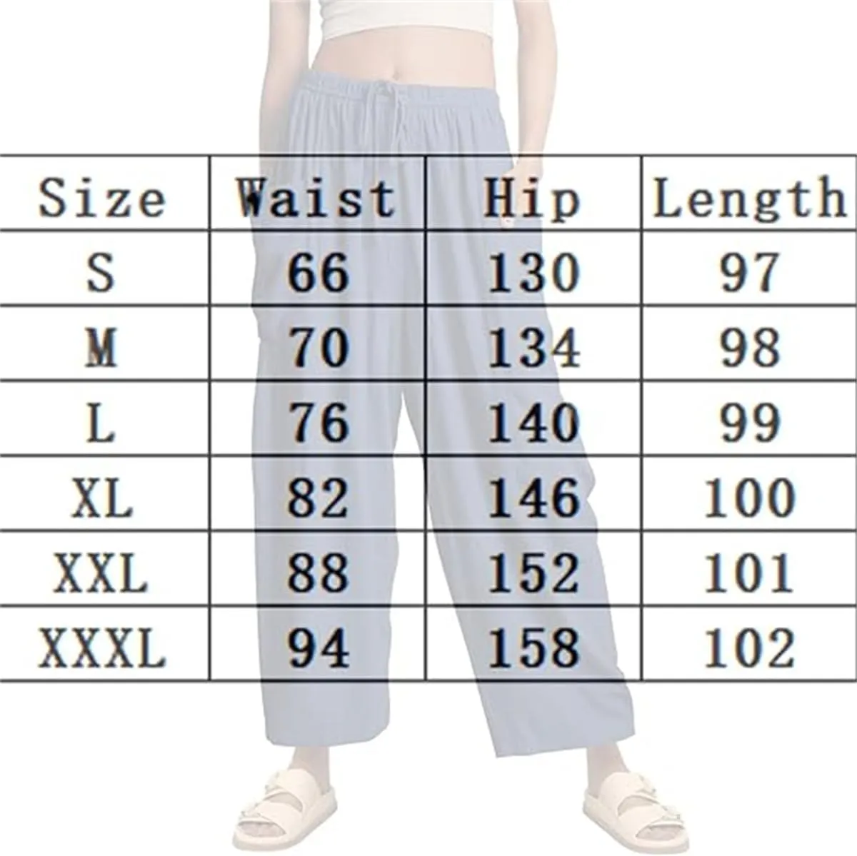 The Happy Wind Linen Pants, Women's Linen Wide Leg Casual Loose Drawstring Beach Palazzo Harem Pants