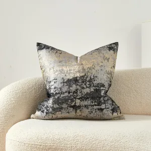 THE-TINOART Grey Throw Pillow Covers 18x18inch Subtle Sprinkling of Gold Gray Black Throw Pillow Cover Accent Decorative Cushion Covers for Couch Sofa Living Room Bedroom Car 1Piece.