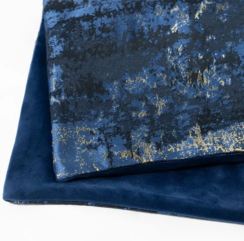 THE-TINOART Navy Throw Pillows Cover Subtle Sprinkling of Gold Decorative Square Pillowcase 20" x 20" Luxury Couch Accent Cushion Covers for Home Decoration 1Piece