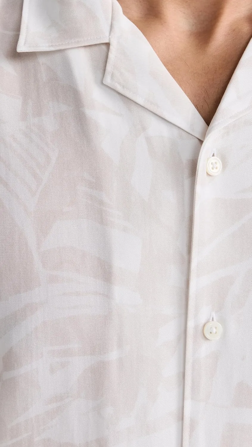 Theory Men's Irving Printed Linen Shirt
