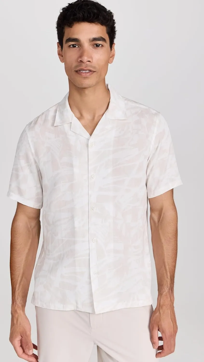 Theory Men's Irving Printed Linen Shirt
