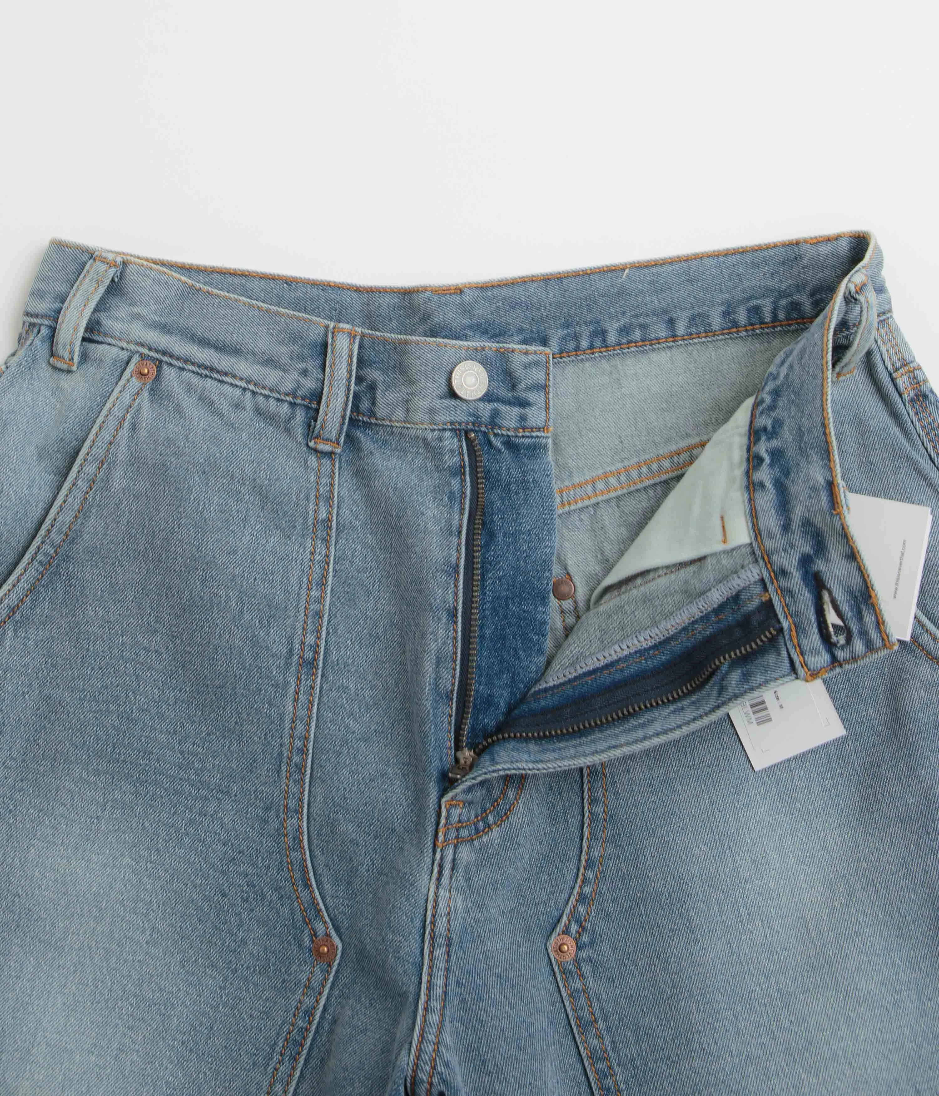 thisisneverthat Denim Carpenter Shorts - Washed Blue