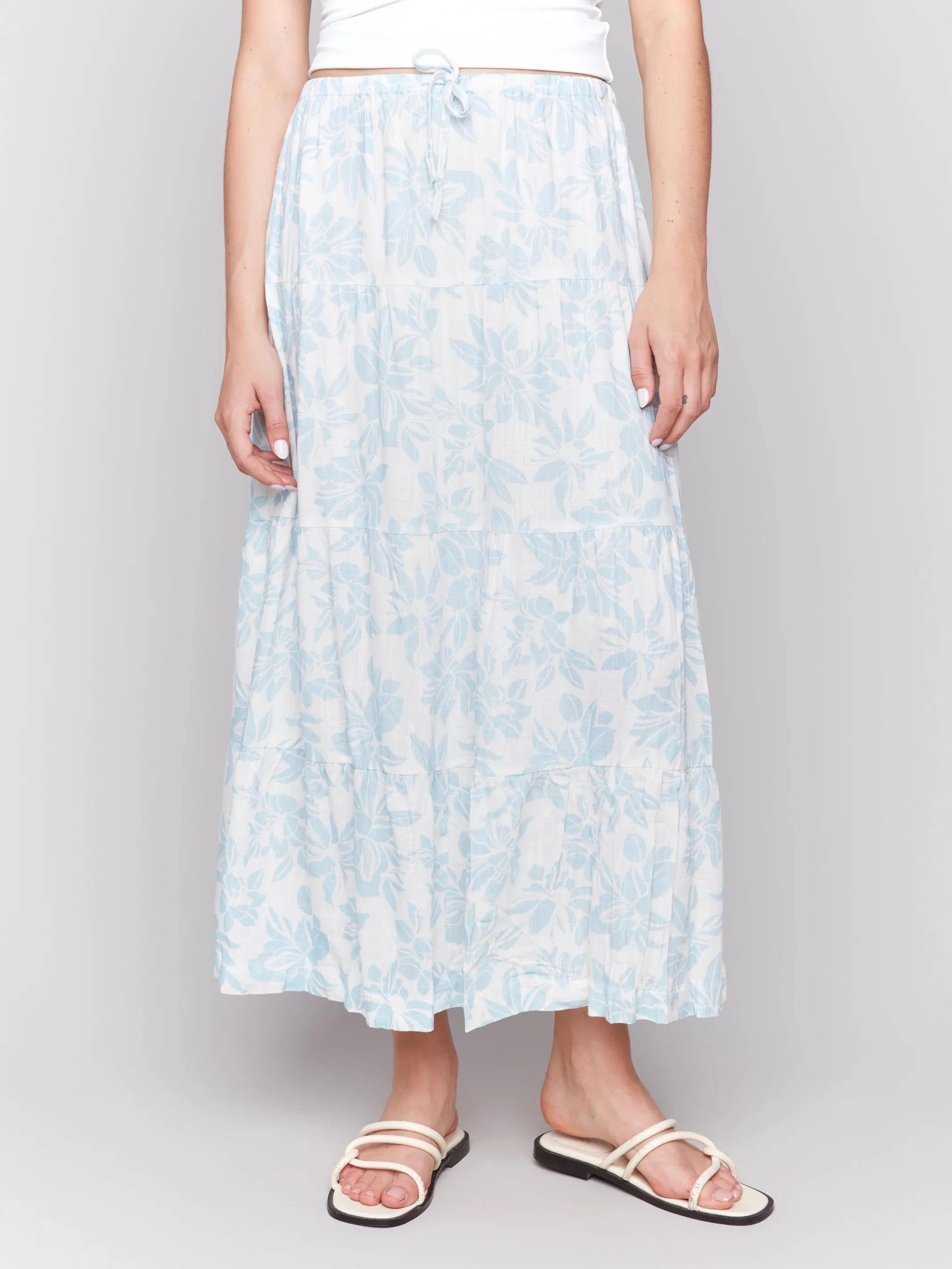Tiered Midi Skirt