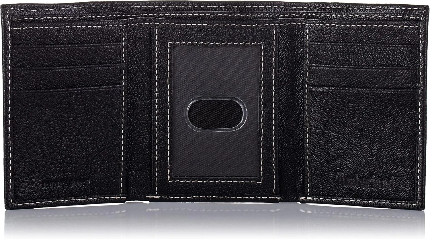 Timberland Men's Genuine Leather Rfid Blocking Trifold Wallet, Black, One Size