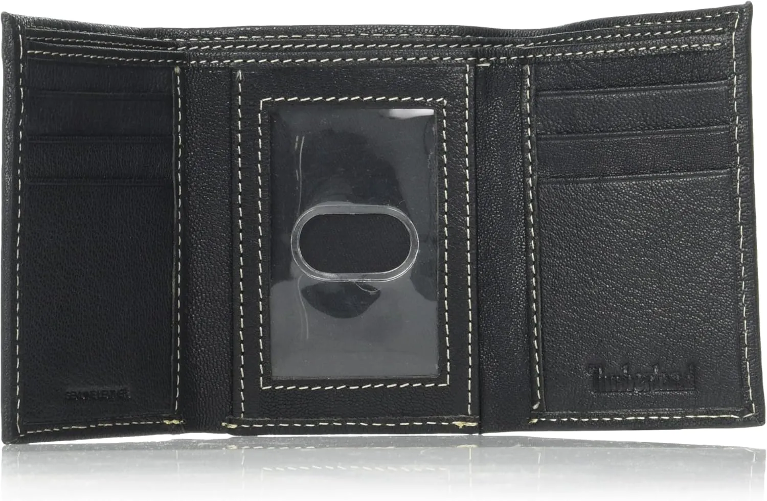 Timberland Men's Genuine Leather Rfid Blocking Trifold Wallet, Black, One Size
