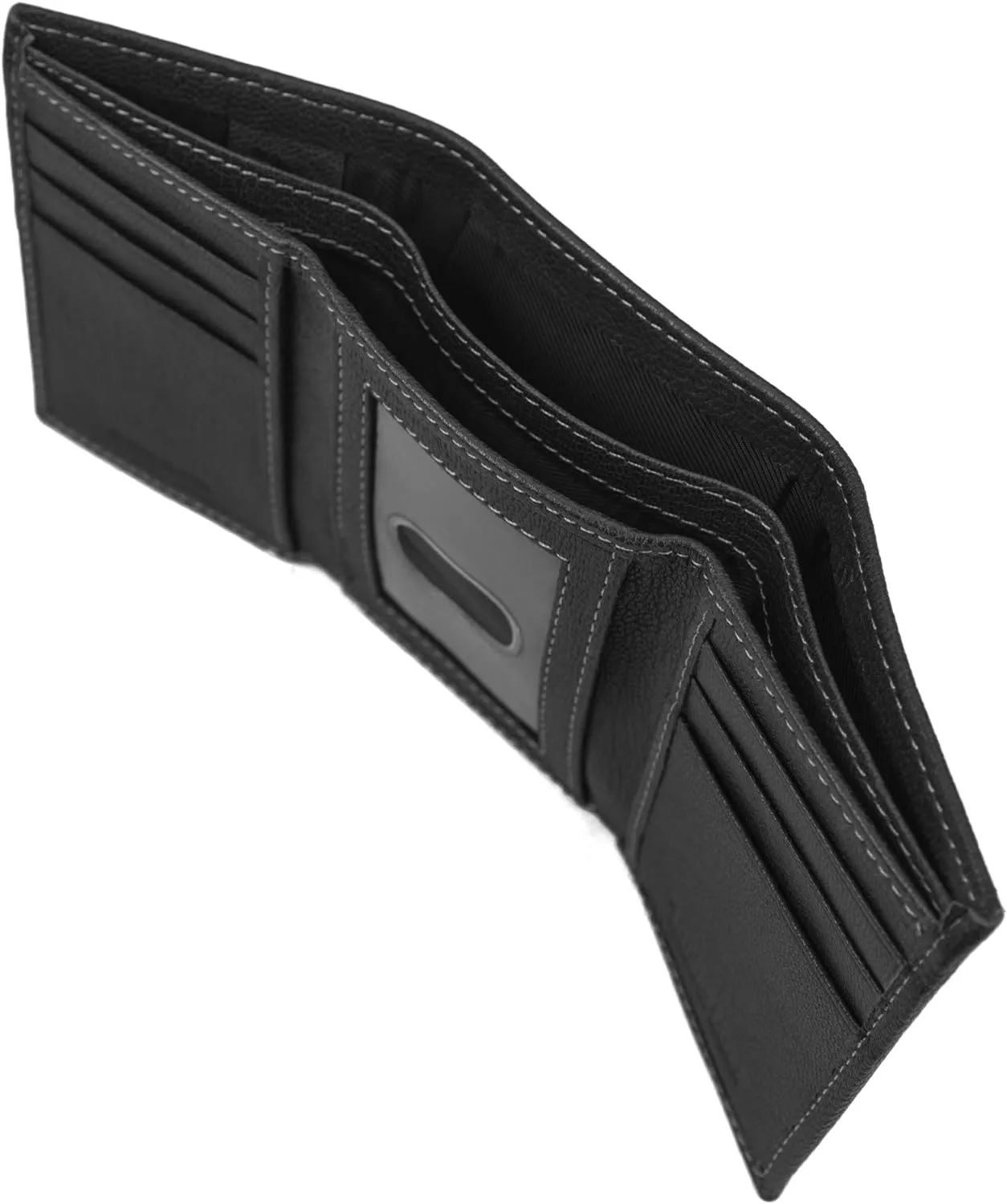 Timberland Men's Genuine Leather Rfid Blocking Trifold Wallet, Black, One Size