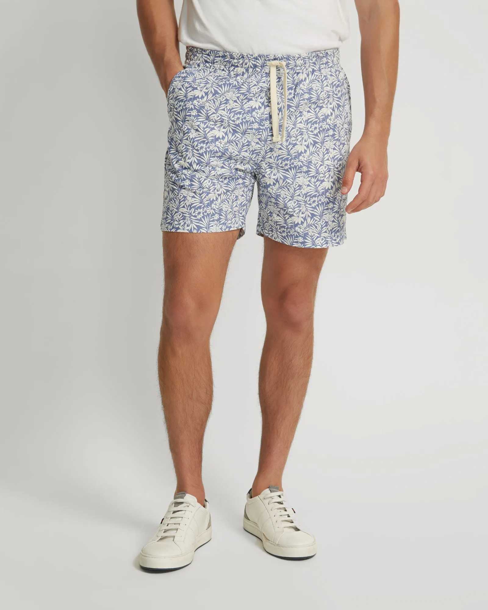 Toby Linen Cotton Printed Shorts