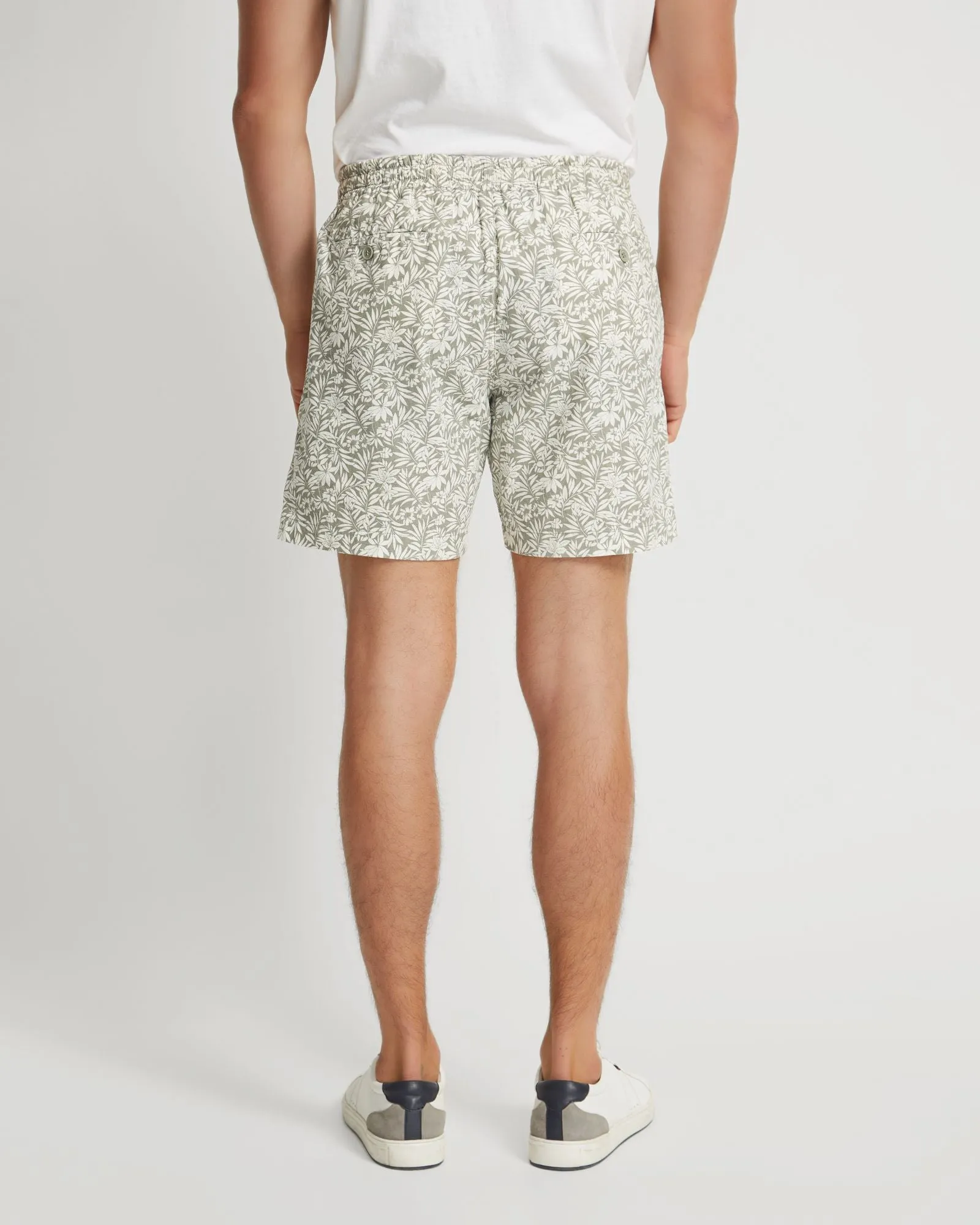 Toby Linen Cotton Printed Shorts