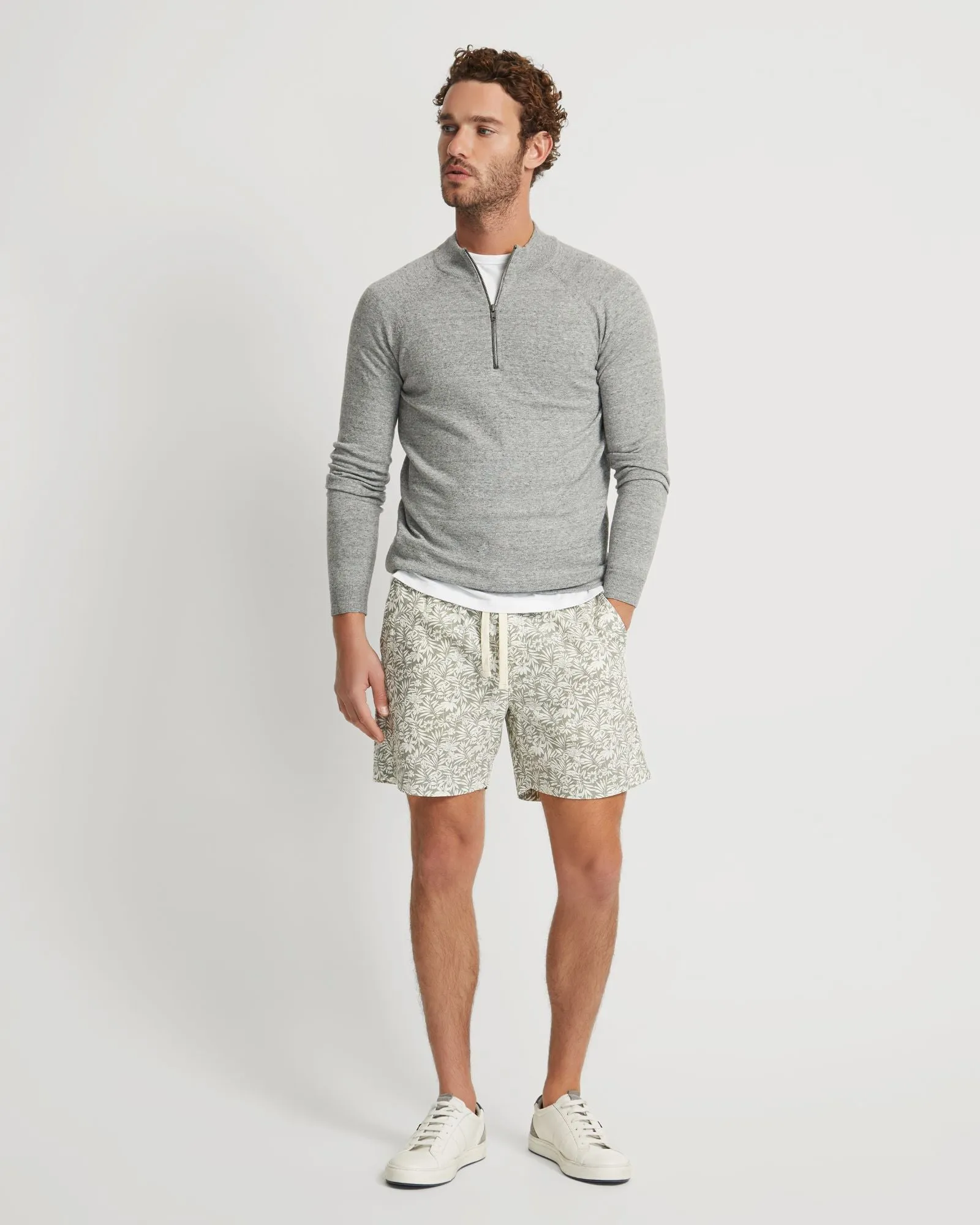 Toby Linen Cotton Printed Shorts