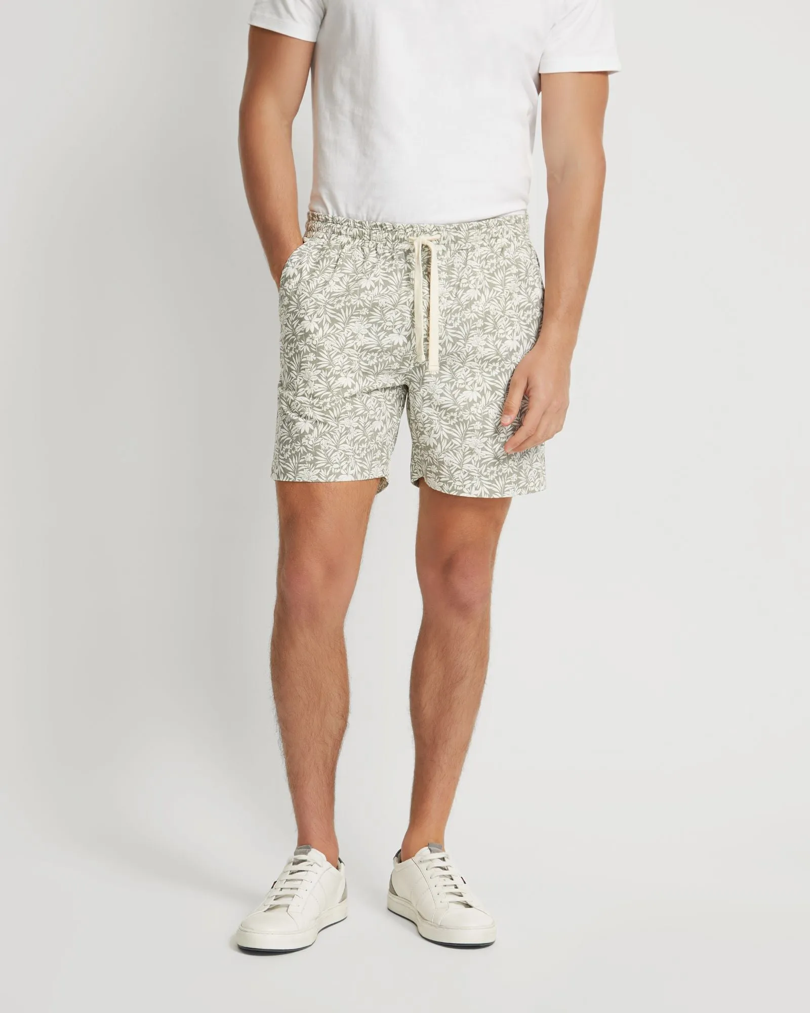 Toby Linen Cotton Printed Shorts