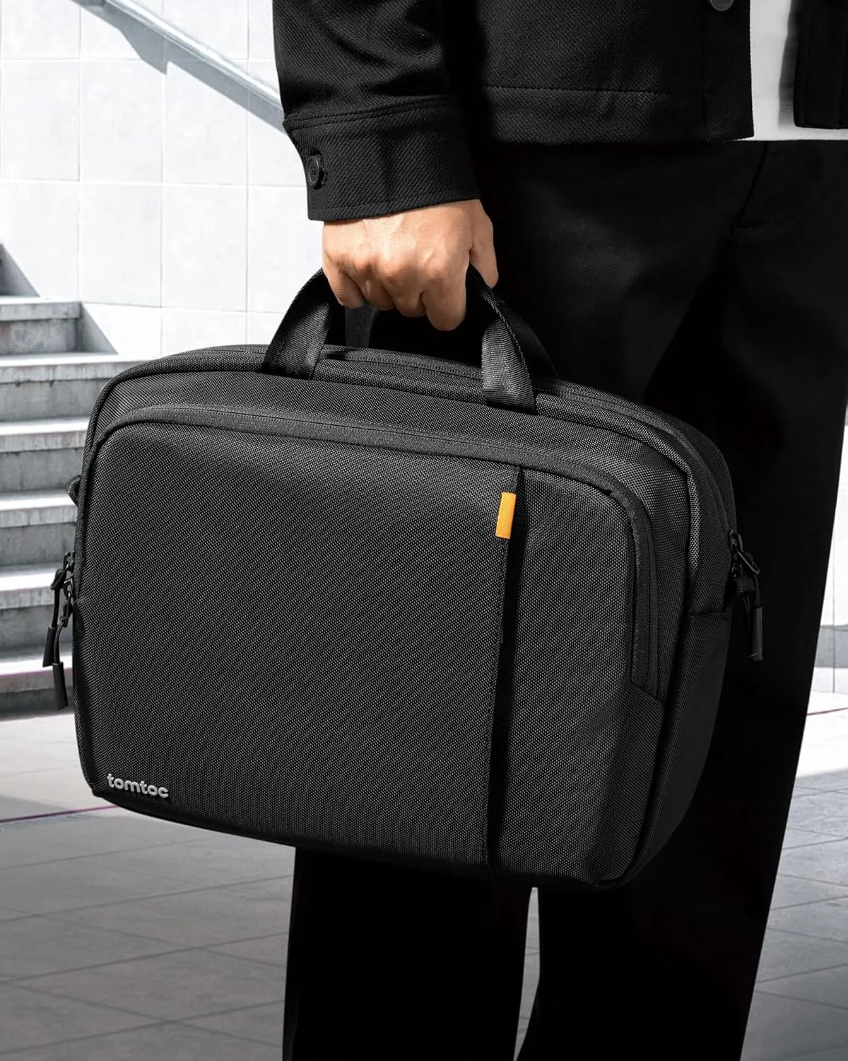 tomtoc Multi-functional Laptop Briefcase Business Shoulder Bag Fits up to 15.6 Inch Dell Acer ASUS Lenovo HP Samsung Universal Laptop NoteBook, Water-Repellent Protective Laptop Messenger Computer Bag