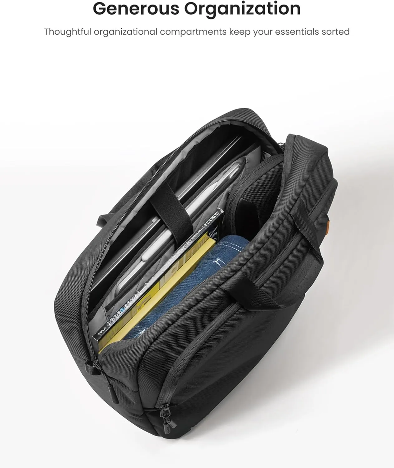 tomtoc Multi-functional Laptop Briefcase Business Shoulder Bag Fits up to 15.6 Inch Dell Acer ASUS Lenovo HP Samsung Universal Laptop NoteBook, Water-Repellent Protective Laptop Messenger Computer Bag
