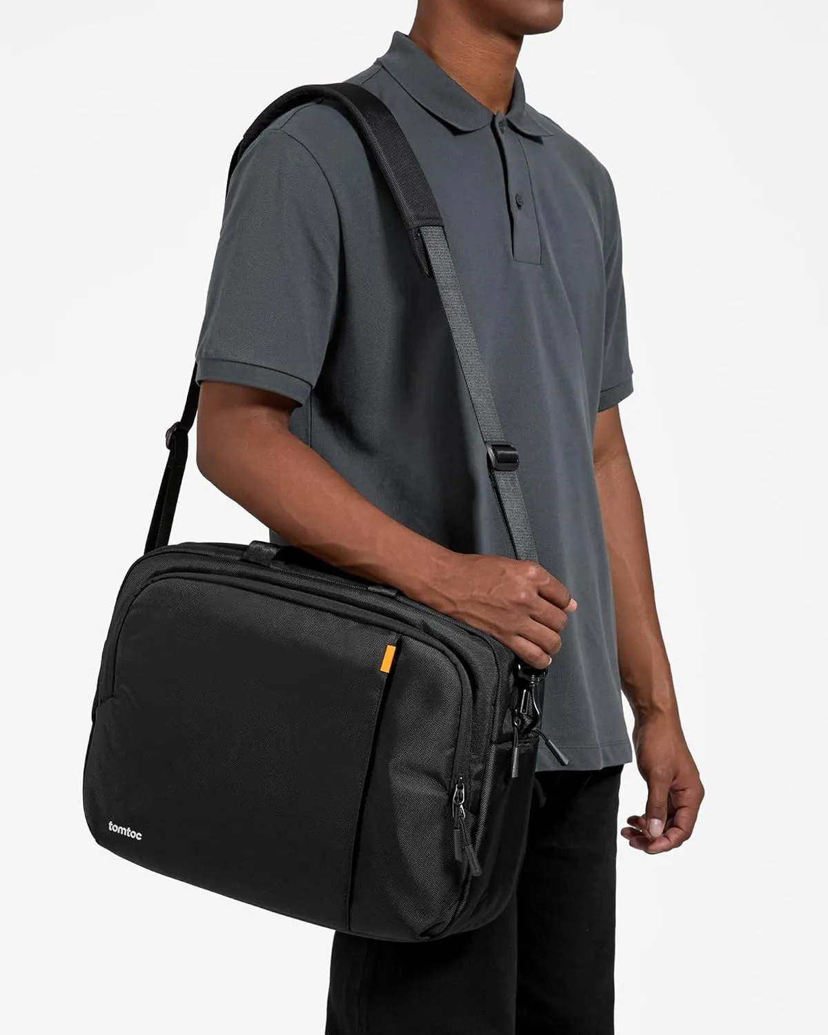 tomtoc Multi-functional Laptop Briefcase Business Shoulder Bag Fits up to 15.6 Inch Dell Acer ASUS Lenovo HP Samsung Universal Laptop NoteBook, Water-Repellent Protective Laptop Messenger Computer Bag