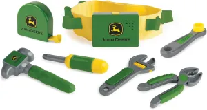 TOMY John Deere Deluxe Talking Toolbelt - 7-Piece Tool Set - Interactive Building Toys - Preschool Toys Ages 2 Years and Up - 7 Count