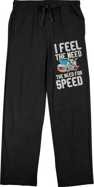 Top Gun “I Feel the Need for Speed” Men’s Black Drawstring Sweats-S
