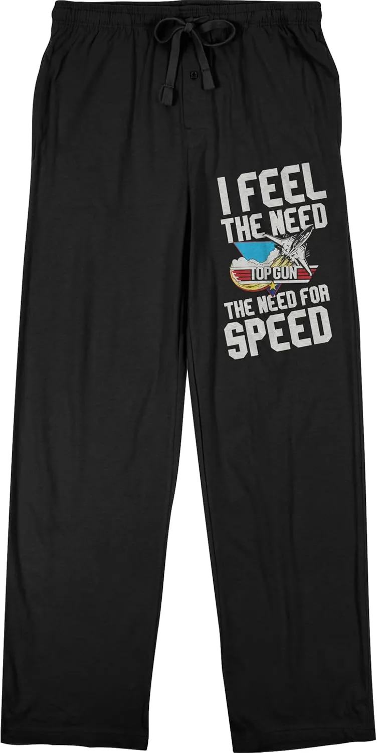 Top Gun “I Feel the Need for Speed” Men’s Black Drawstring Sweats-S