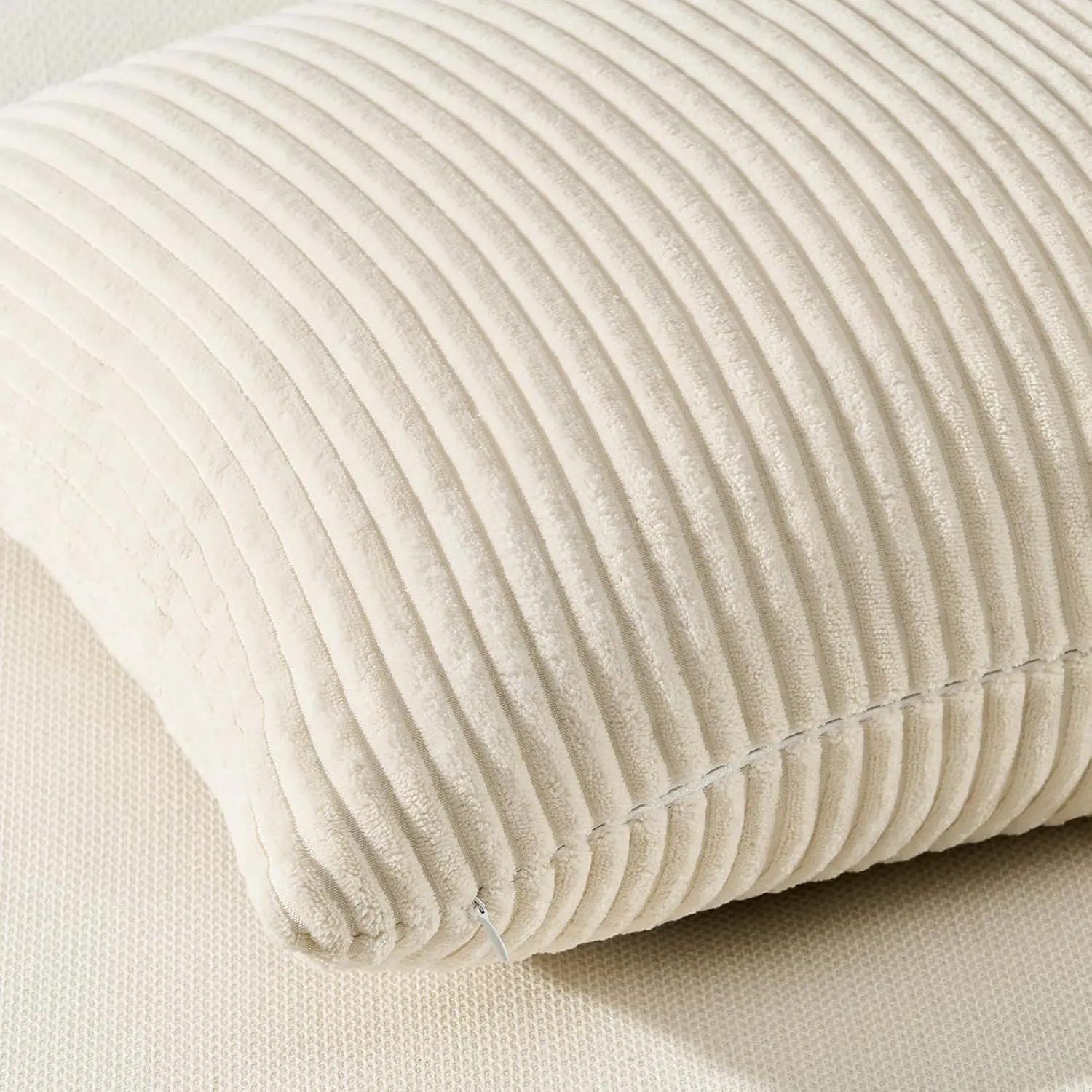 Topfinel Decorative Beige Cream Throw Pillow Covers Cushion Cases, Set of 4 Soft Velvet Modern Double-Sided Designs, Mix and Match for Home Decor, Pillow Inserts Not Included (18x18 inch)
