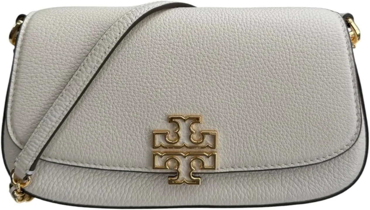 Tory Burch Britten Convertible Crossbody Bag With Gold Hardware (New Ivory)