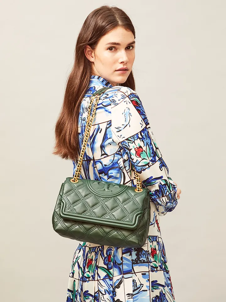 Tory Burch Fleming Soft Convertible Shoulder Bag Pine Tree