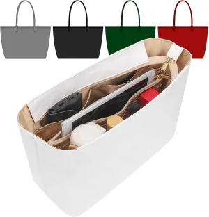 Tote Bag Organizer Insert Compatible with Geya Sain Louis GM Bag, Dupont Paper Purse Inner, Makeup Liner HandBag Shaper (White, GM)