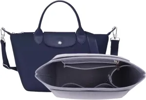 Tote organizer, Longchamp organizer insert for Longchamp Le Pliage Neo crossbody bag (M(14.5x5.9x9.8), Grey)