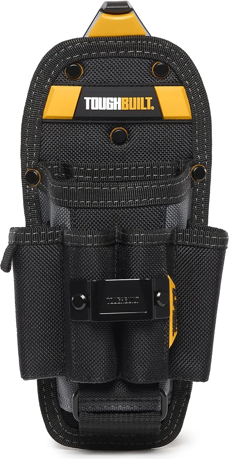 ToughBuilt - Technician Pouch - Pockets & Loop, Adjustable Holster, Snug-fit Screwdriver Loops, Secure Multi-Tool Holder Accessory (ClipTech ™ Hub Included)
