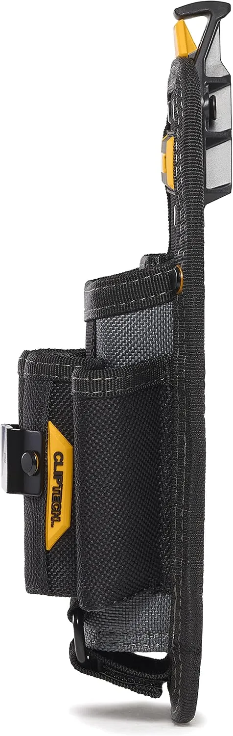 ToughBuilt - Technician Pouch - Pockets & Loop, Adjustable Holster, Snug-fit Screwdriver Loops, Secure Multi-Tool Holder Accessory (ClipTech ™ Hub Included)