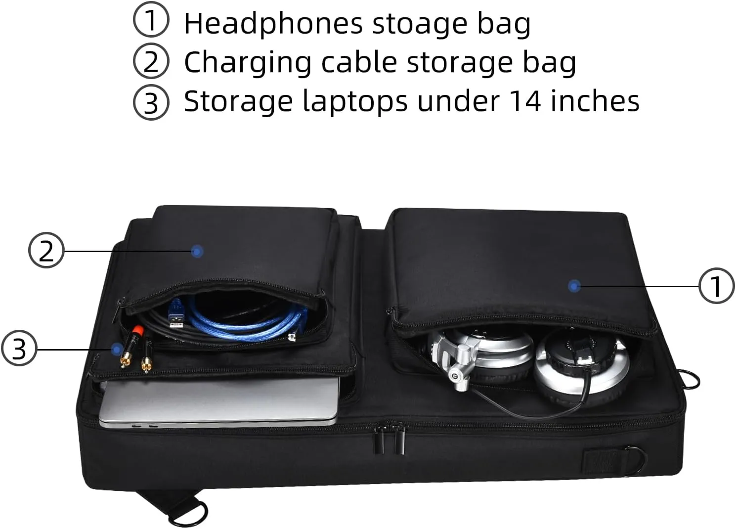 Travel Bag for Pioneer DDJ SR2/SR Roland DDJ 202 Controller and Traktor Kontrol S4 Mk3 with Shoulder Strap Compatible with 22.44 * 13.7 * 3.15 inch DJ controller