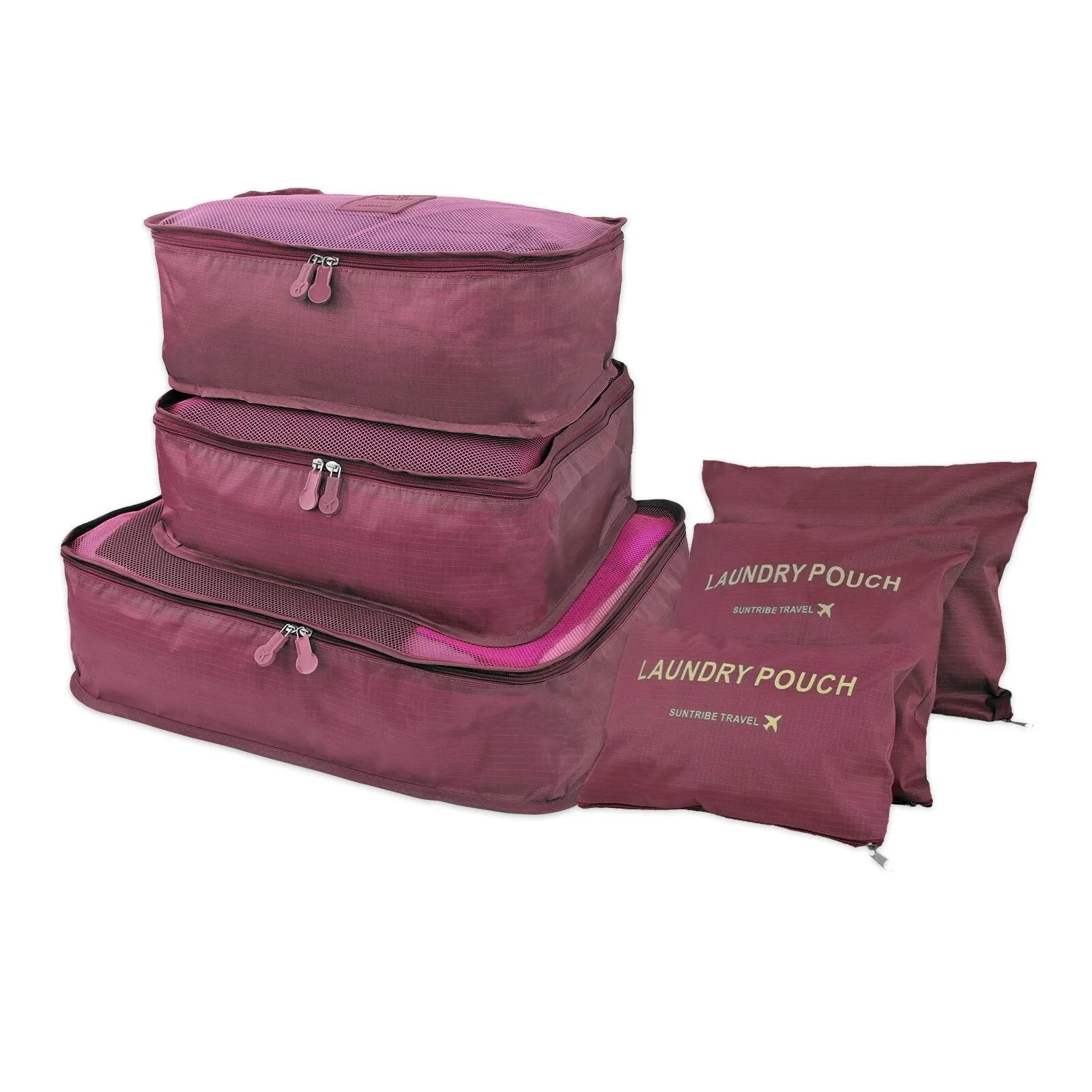 Travel Made Easy: The Premium Twill and Mesh Luggage Organizer Set for Efficient Packing and Organized Travel”