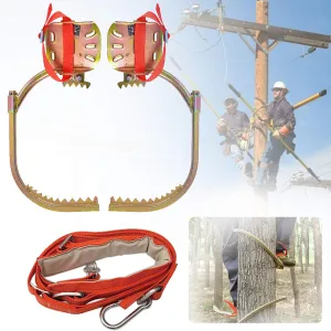 Tree Climbing Spikes, Professional Non-Slip Tree Climbing Gear for Tree Work, Stainless Steel Climbing Trees Tool, Outdoor Sports Supplies,set-450model