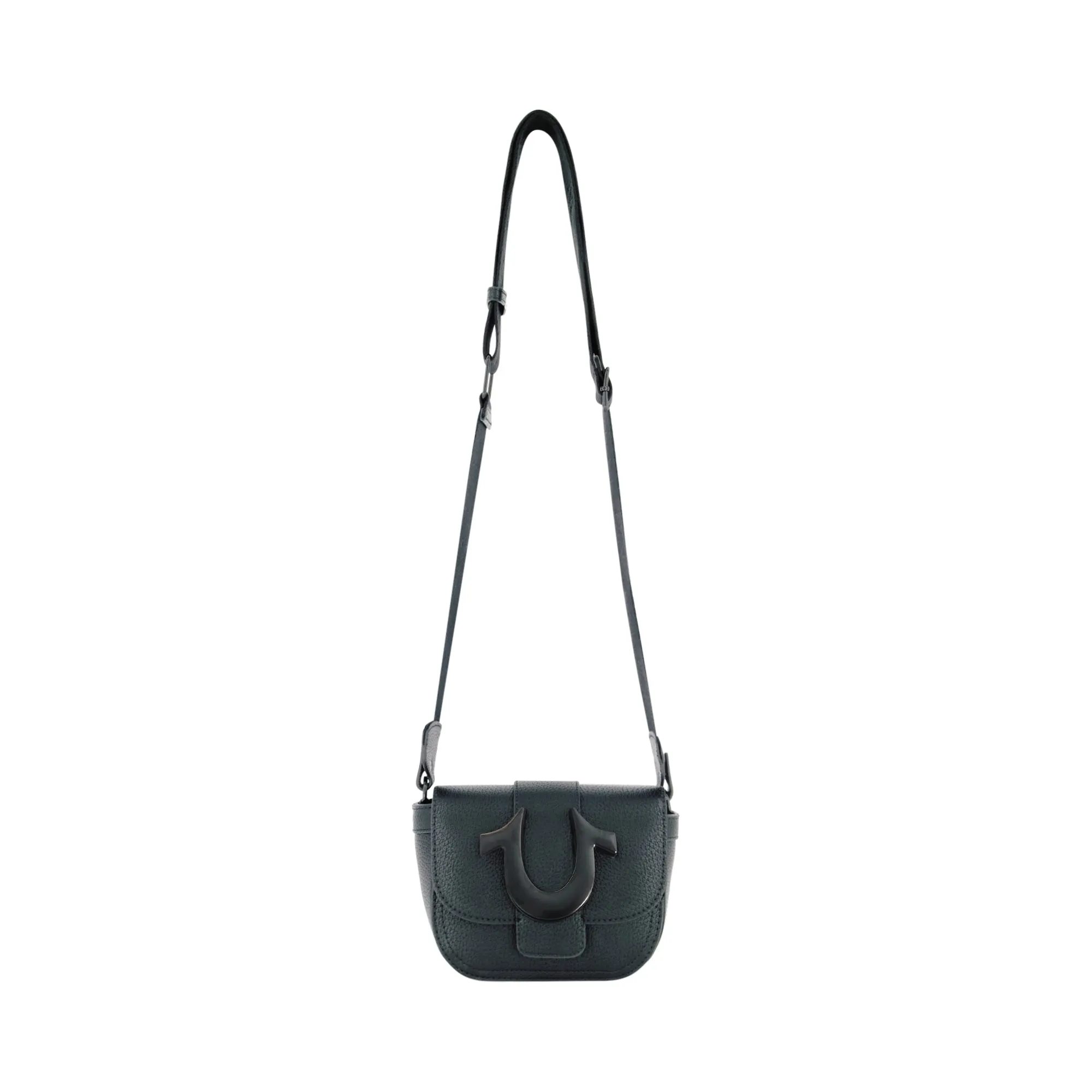 True Religion Mini Flap Dark Hardware Crossbody Bag - Black