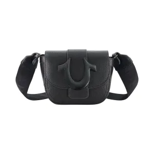 True Religion Mini Flap Dark Hardware Crossbody Bag - Black
