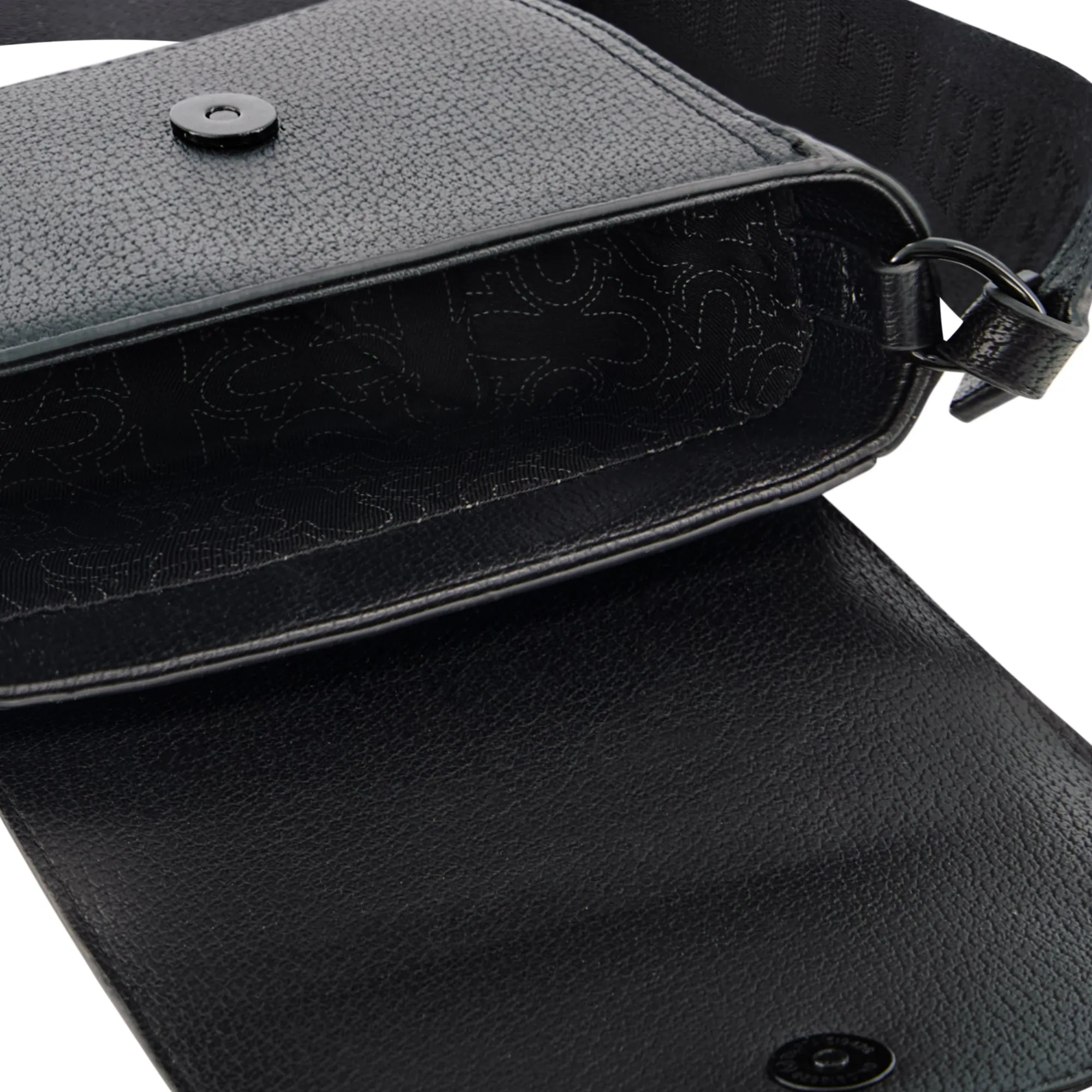 True Religion Mini Flap Dark Hardware Crossbody Bag - Black