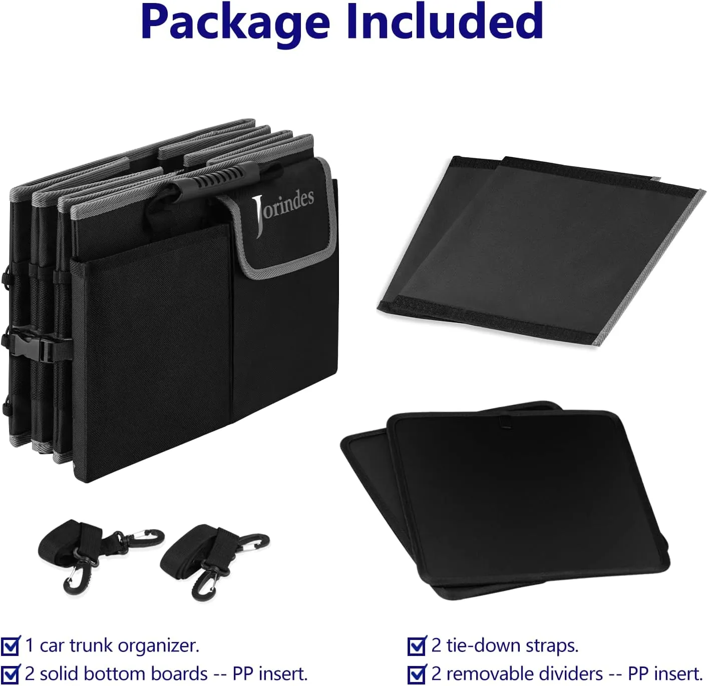 Trunk Organizer With Built-In Insulated Leak Proof Cooler Bag,Collapsible Cargo Organizer For Suv With Non Slip Bottom Strips,3 Large Compartments Foldable Waterproof Portable Car Storage Box