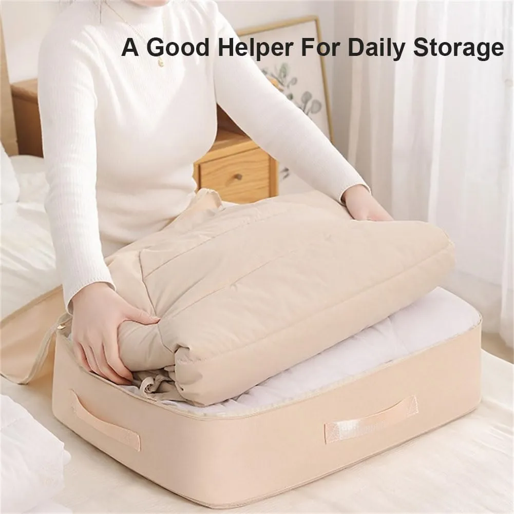 Ultra Space Saving Self Compression Organizer,2024 NEW Heavy Duty Moving Bags,Storage Tote for Space Saving,Self Compression Moving Organizer Bags for Comforters,Clothes,Blankets(Grey,L)