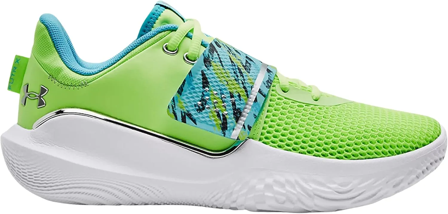 Under Armour Men's UA Flow FUTR X UAA Basketball Shoes 3026046 (Quirky Lime/Fresco Blue - 300, US Footwear Size System, Adult, Men, Numeric, Medium, 8.5)