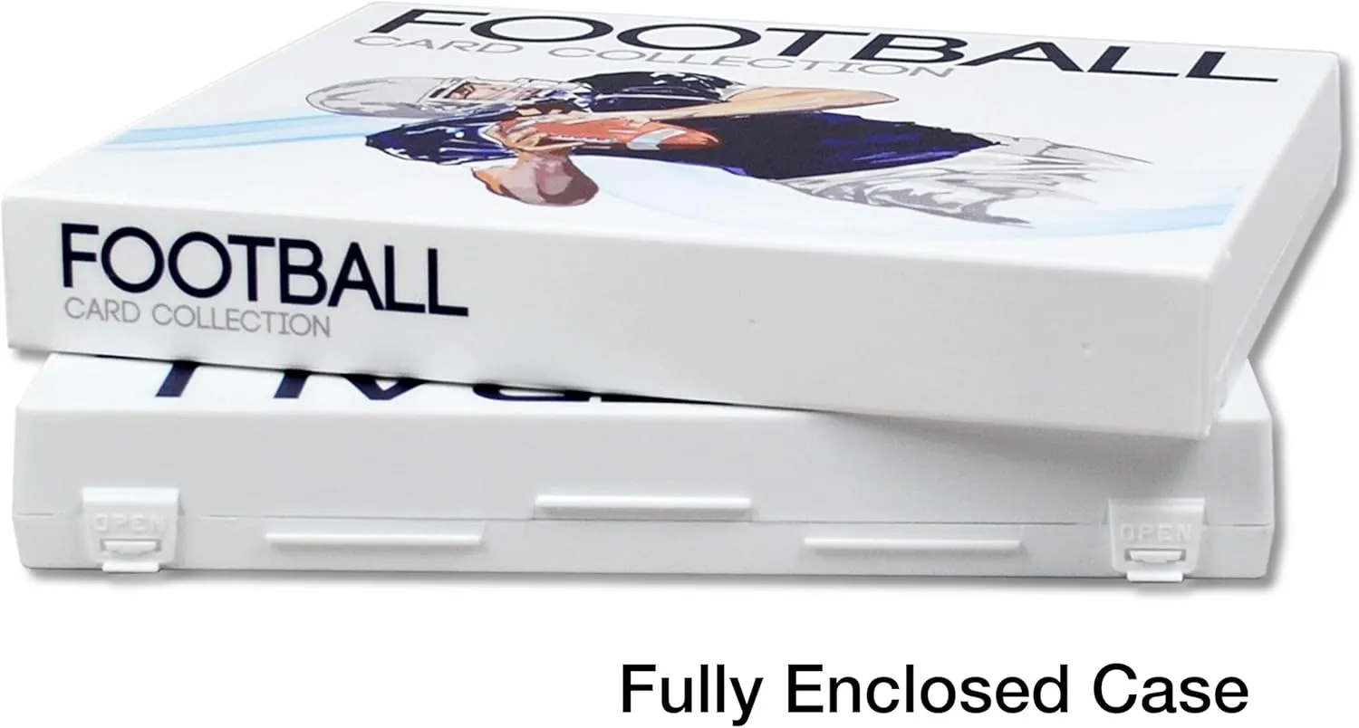 UniKeep Football Themed Trading Card Collection Binder with Trading Card Pages. (Blue, Metal Rings)